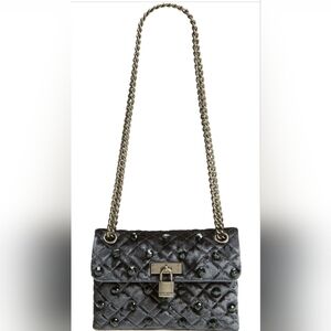 Kurt Geiger London Brixton Velvet Shoulder Bag.